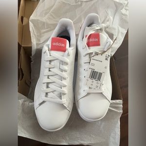 adidas Women's White and Pink Sneakers